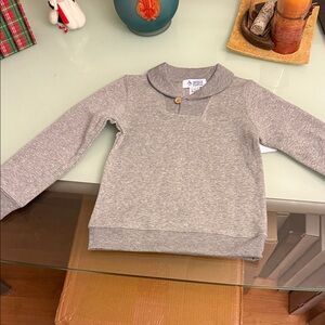Cozy Gray Kids Sweatshirt with Button Detail